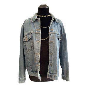 Vintage Bill Blass Denim Distressed Jacket
